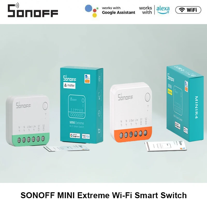 Sonoff Mini R4/Minir4M Modulo Interruttore Wifi Smart Switch Funziona Con R5 S-Mate Smart Home Controllo Vocale Alexa Google Home Ewelink