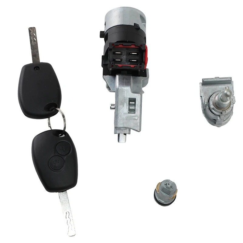 Renault Ignition Switch Cylinder Door Lock 2 Keys 2005-2018 Fitment
