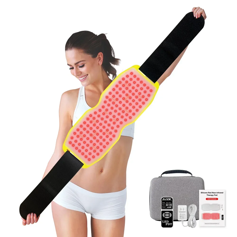 

LED Red Light Therapy Belt for Pain Relief 660nm 850nm 940nm Red Infrared Light Pad for Waist,Back,Abdomen,Knee Joints Muscle