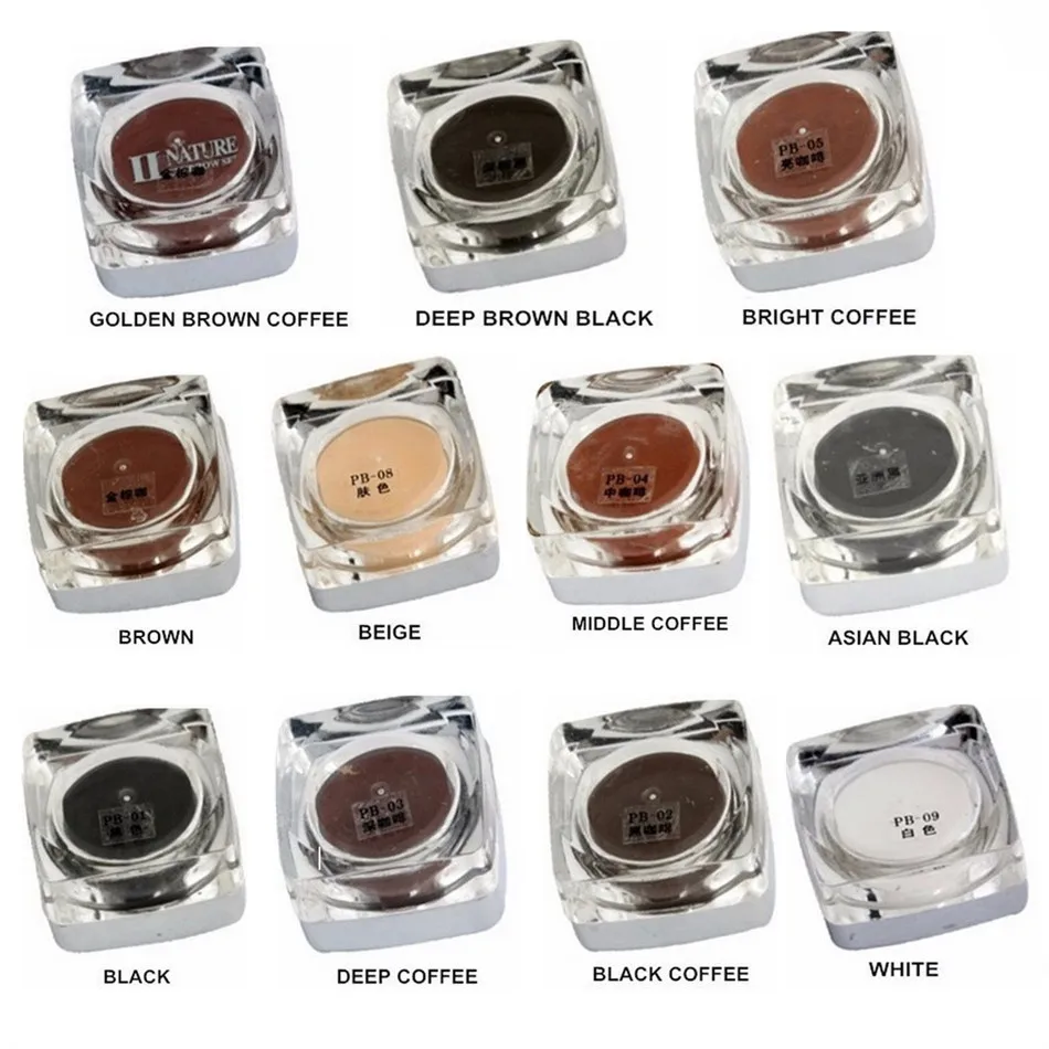 PCD 11 Colors Set Microblading Paste Pigment Professional Eyebrow/Eye/Lip Micro Pigment Tattoo Inks