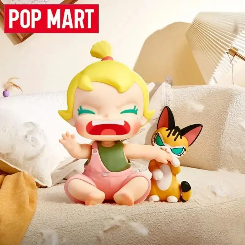 POP MART 베이비 몰리 & 베이비 타비 시리즈 블라인드 박스 장난감 귀여운 애니메이션 액션 피규어 깜짝 상자 미스터리 박스 인형 소녀 선물