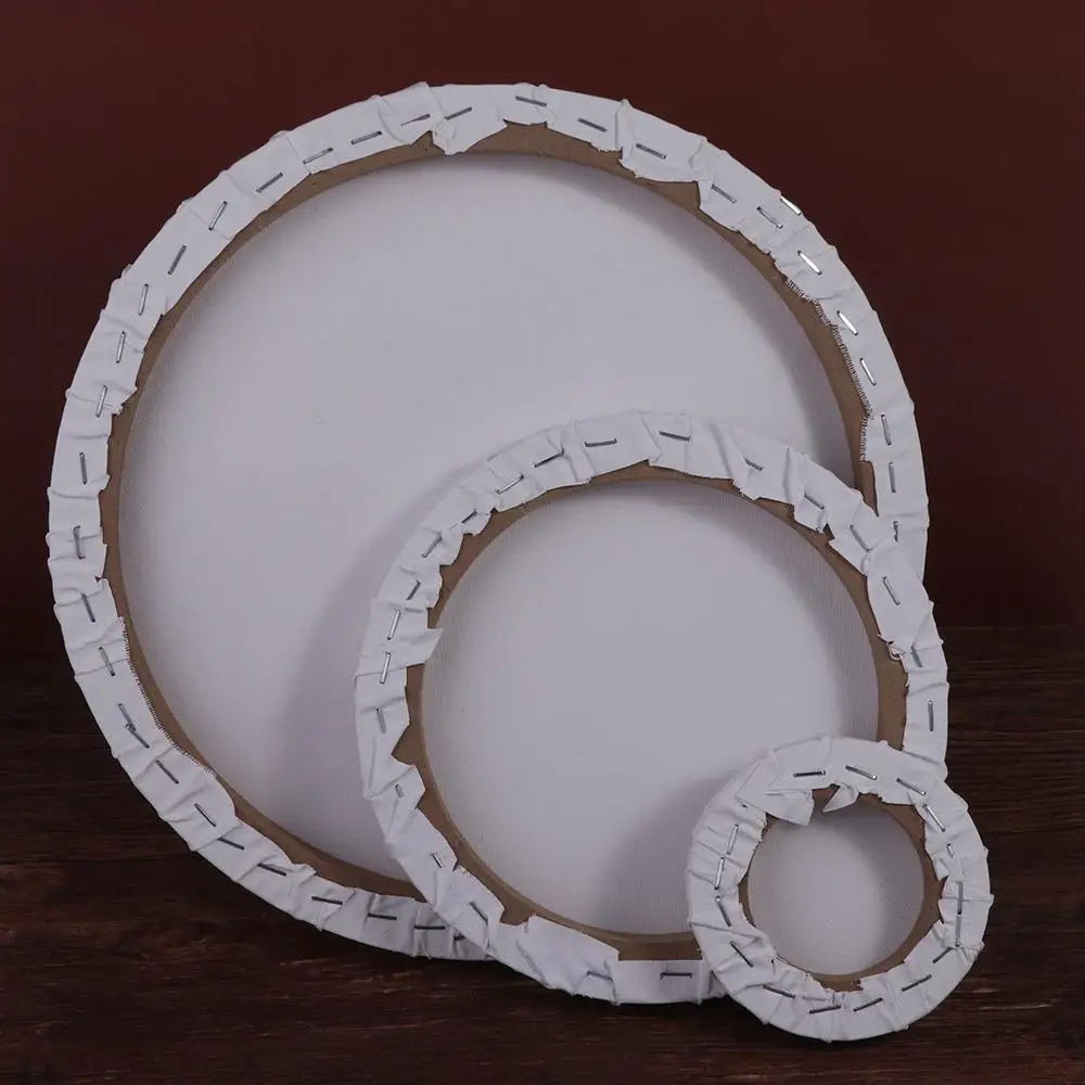 Round Multi Size Thicken Wooden Painter Oil Paint Circle Canvas Drawing Board Picture Frame Painting Board
