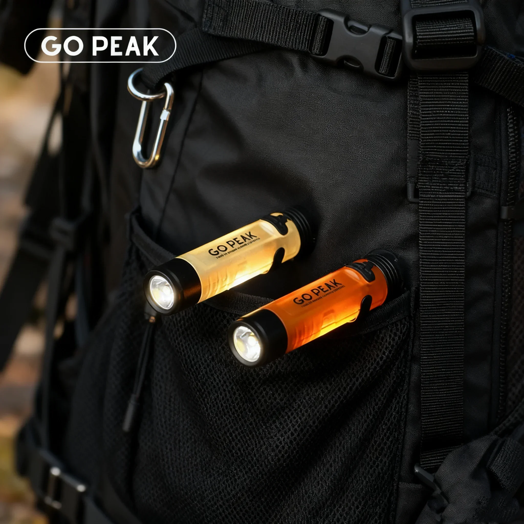 GOPEAK Outdoor Mini Pocket LED Flashlight USB Rechargeable Torch Keychain Clip Cap Light Long Endurance Emergency Hiking Camping