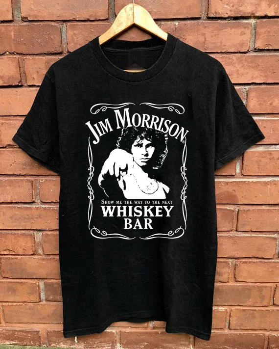Jim Morrison Show Me The Way To The Next T-Shirt Retro Black S-4Xl Nl127