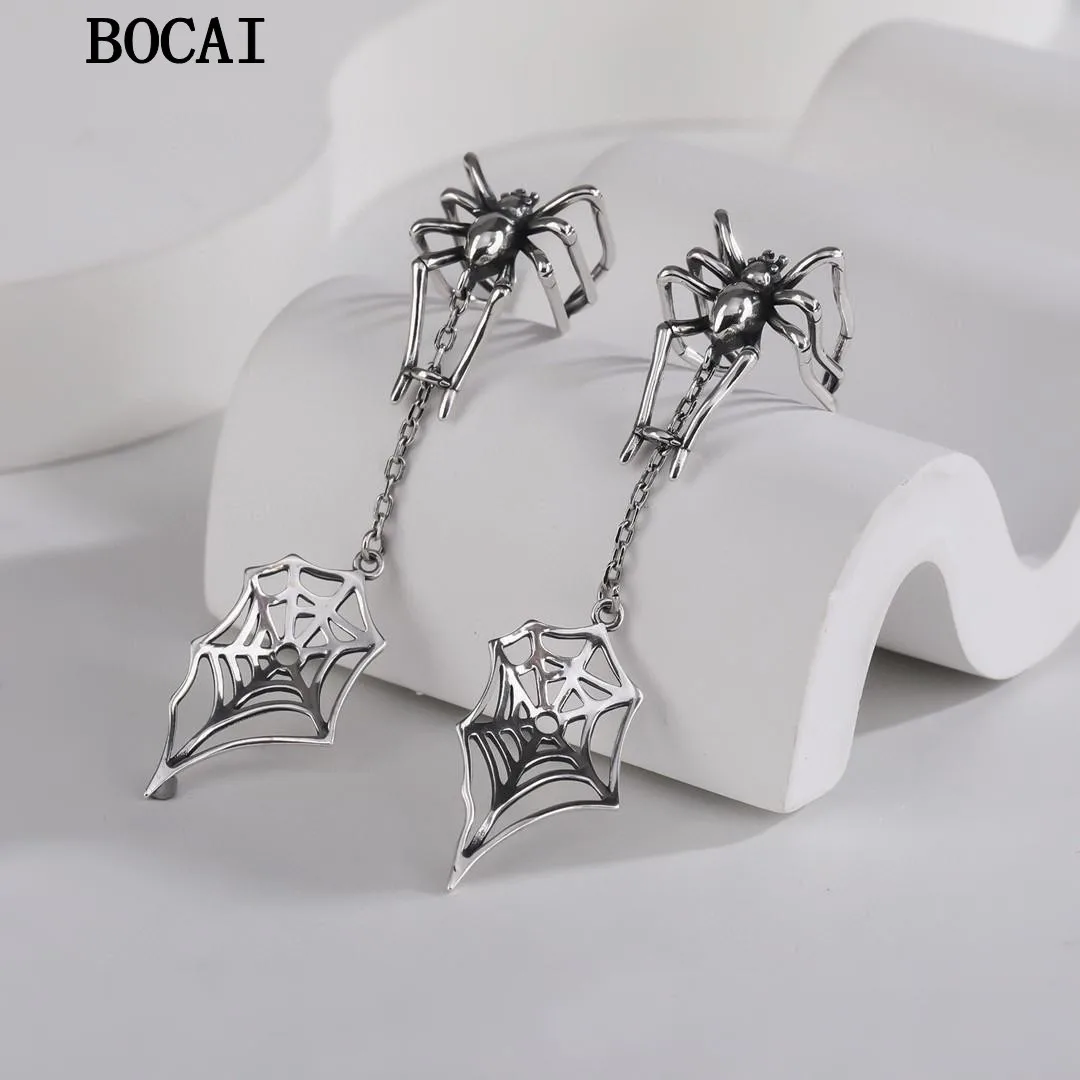 

BOCAI S925 Sterling Silver Niche Exquisite Light Luxury Spider Ear Bone Clip Women's Gift Free Shipping