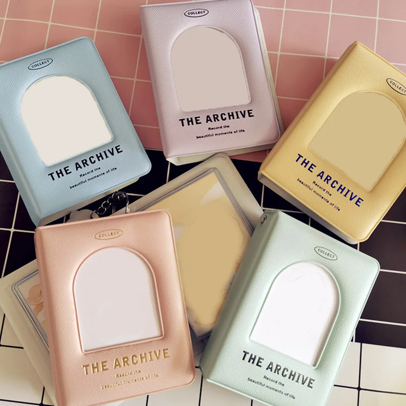 

40 Pockets 3 Inch New Cute Arched Hollow Insert Photo Album Cartoon Printed Photocard Hold INS Star Chasing Album Storage Album