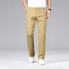 Classic Style Men's Cotton Elastic Casual Pants No Iron Anti-wrinkle Solid Color Business Straight Trousers Brand Clothes 3
