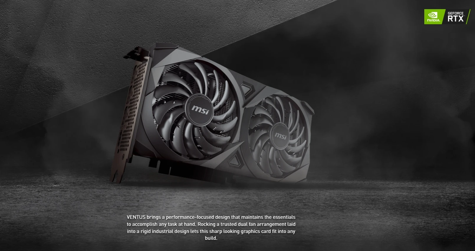 Description Picture 3 of itemOriginal Msi GeForce RTX 3060 VENTUS 2X 12G OC Computer Graphics Card 550W Power Supply Esports Game Dual Fan