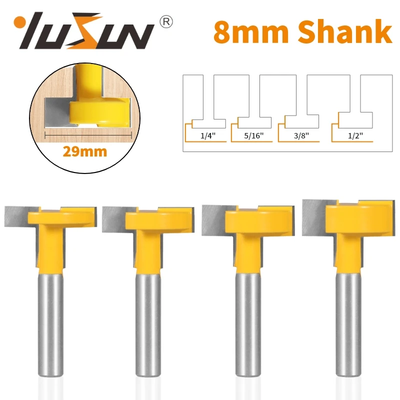 

YUSUN 1PC 8MM Shank 29MM Bevel Sloting Bit Router Bit Woodworking Milling Cutter For Wood Bit Wood Cutters Face Mill End Mill