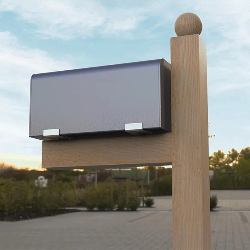 Heavy Duty Aluminum Mailbox Mounting Bracket Durable Metal Post Installation for 8in Wide Floor Sturdy Ground Mailbox Fixture
