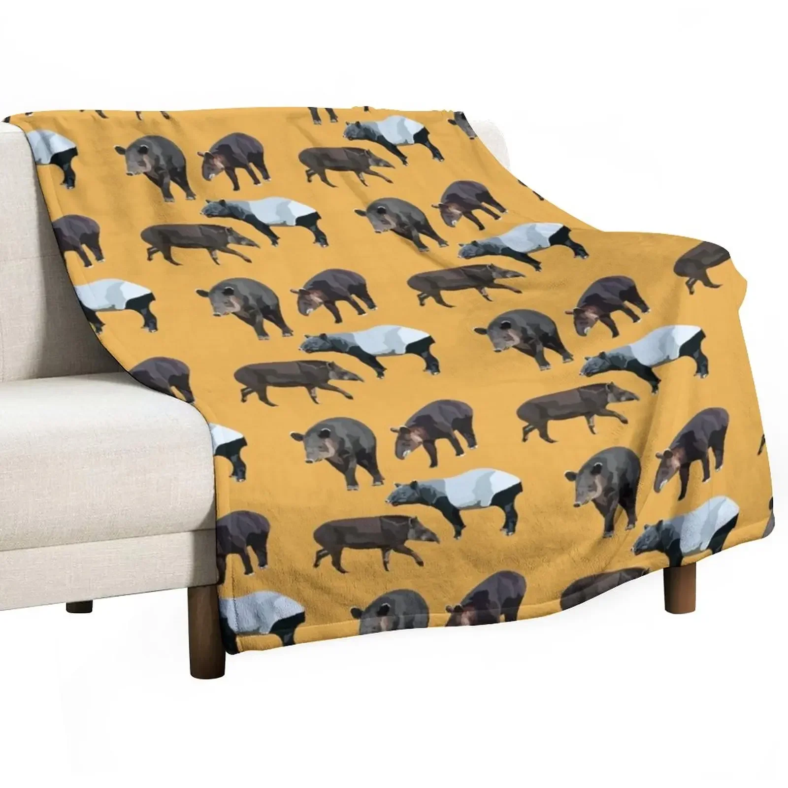 

T is for Tapir Throw Blanket Blankets For Bed Loose wednesday Cute Blankets
