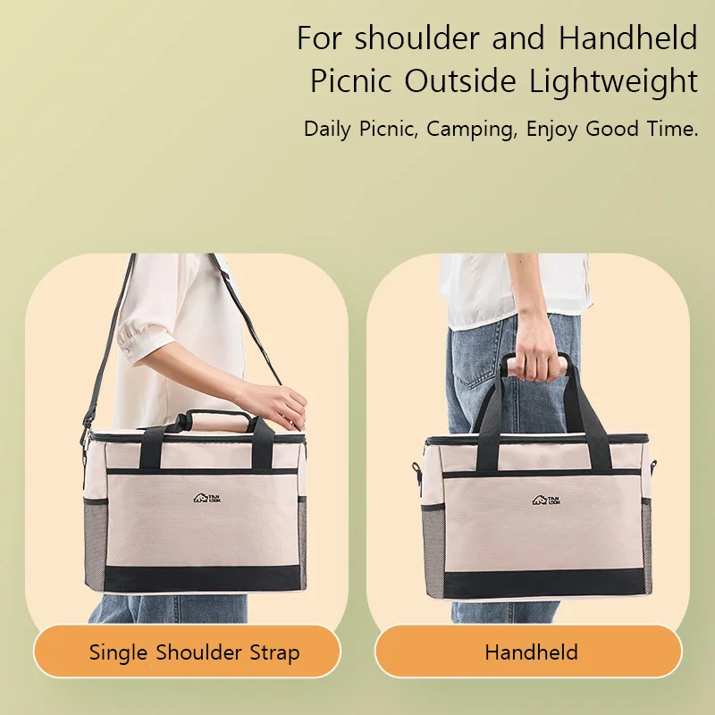 Cooler Bag Picnic Cooler Bag Leakproof Camping Cooler with Removable Shoulder Strap Keep Cold/Fresh/Warm 18L 30L
