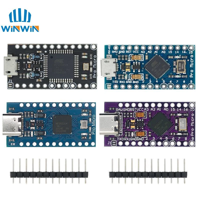 Pro Micro Atmega32u4 5v/16mhz Module With The Bootloader For Arduino ...
