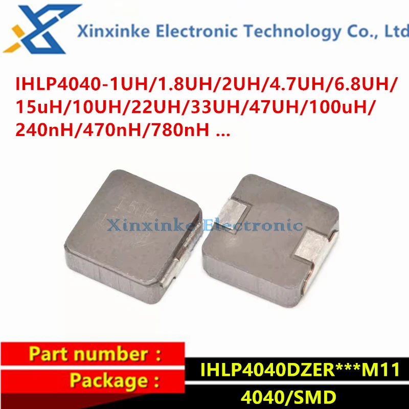 10-Pack High Power SMD Inductors - 1µH to 100µH Range, 10x10x4mm