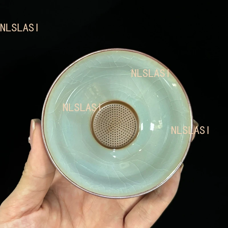 Traditional Blue and White Porcelain Fair Cup Tea Strainer Ceramic Teaware Filter Set Home Tea Divider Chinese Tea Accessories