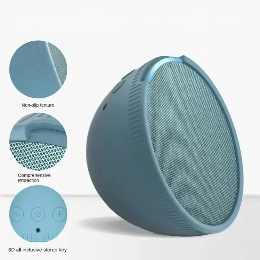 Portable Silicone Echo Pop Speaker Protection Cover Anti Fall Smart Speaker Cover Waterproof Accessories Echo Pop