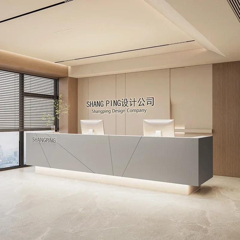 Supermarket Counter Table Furniture Luxury Reseption Desk Counters For Small Store Business Shop Salon Reception Bakery Long Spa