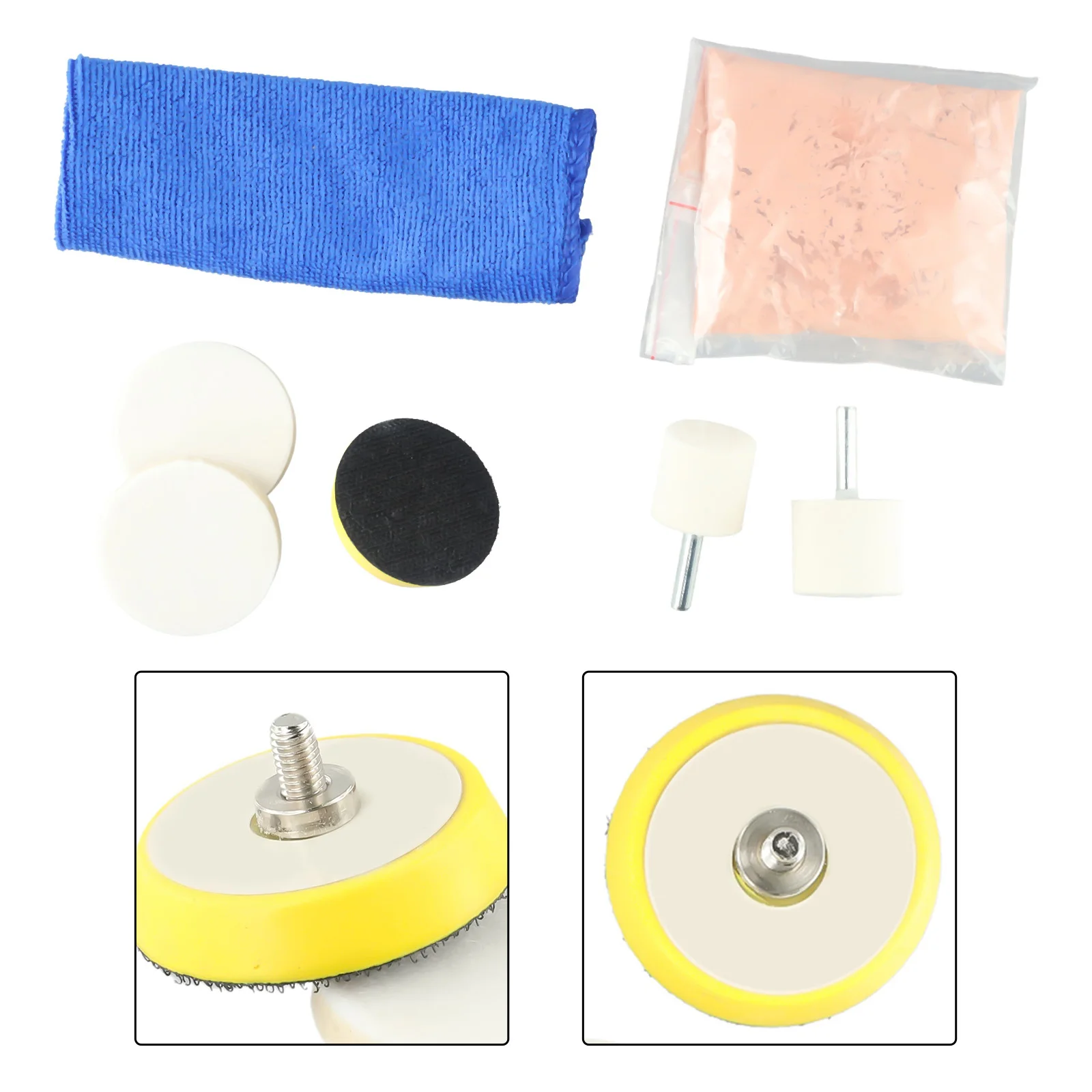 1set Scratch Remover Glass Polishing Kit Universal Cerium Oxide Powder DIY Repair Kit Polishing Wheel Set Accessories