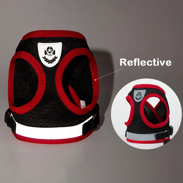 Dog Harness Vest Set Puppy Cat Reflective Chest Strap for Small Medium Dog Harness Leash Chihuahua Yorkies Walking Lead Leash 2