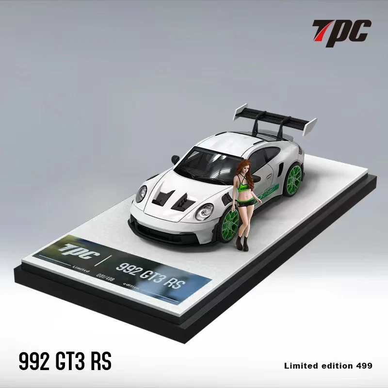 

PreSale TPC 1:64 992 GT3 RS white with red wheels / green wheels limited499 Die-Cast Car Model Collection Miniature