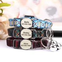 Personalized Cat ID Collar Anti-lost Puppy Cats Name Collars Custom Pet ID Name Tag Collars For Small Dogs Cats Bell Accessories 2