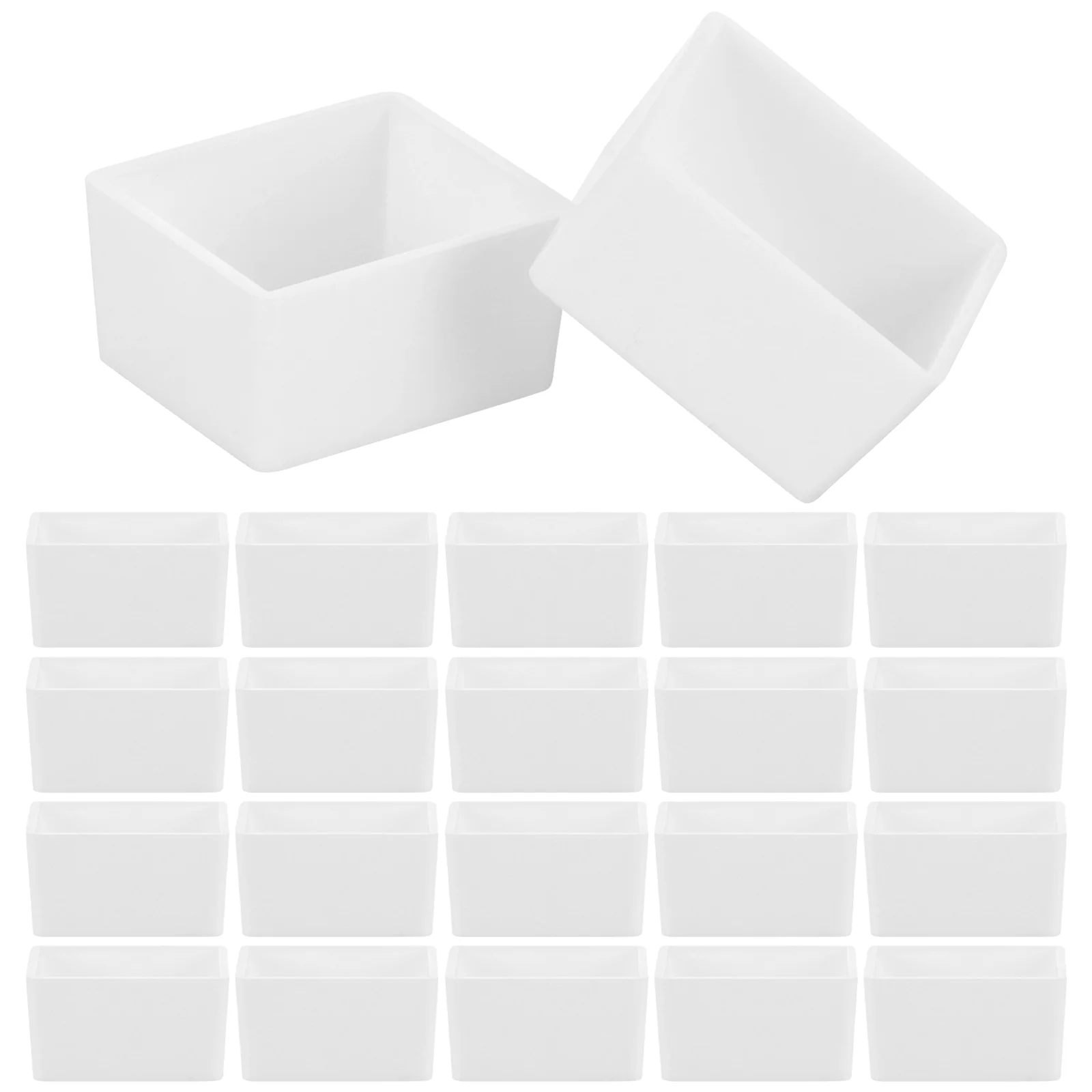 

50 Pcs Watercolor Grid Flat Skillet DIY Paint Pan Plate Half Pans For Plastic Empty Travel