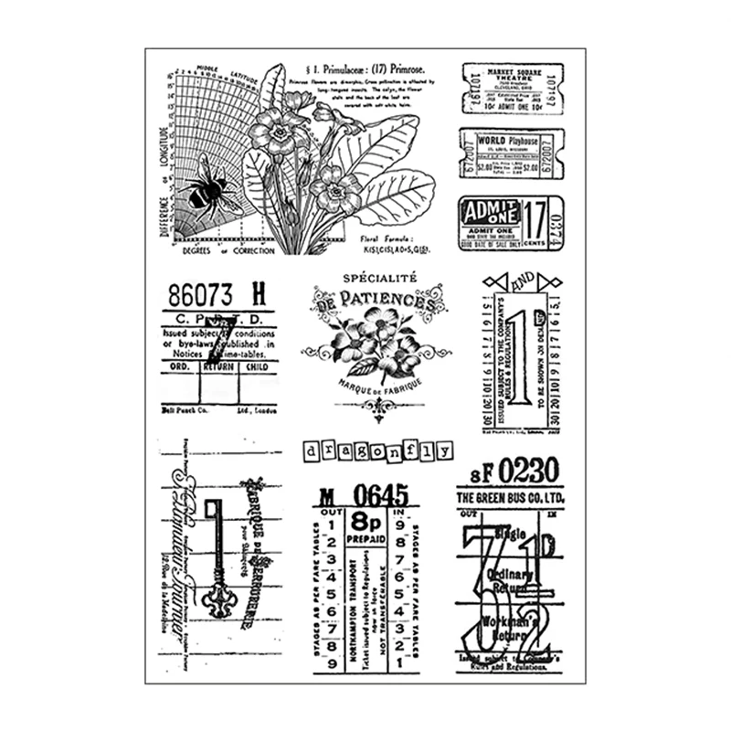 Originate Vintage Style label Clear Stamp for Scrapbooking Card Making Clear Stamps Supplies Silicone Seals Scrapbook New clear stamps clear rubber stamps