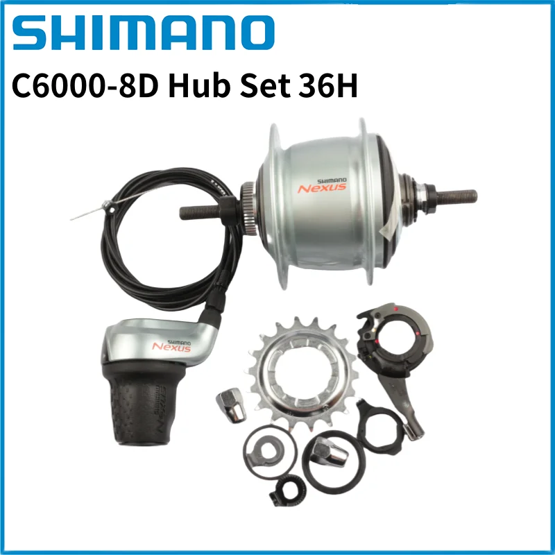 SHIMANO - シマノ Nexus 内装8段セット 直ぐに使用可能　送料込み シマノ 内装8速ハブ 36穴 プレミアム仕様 軸長184mm【黒】V