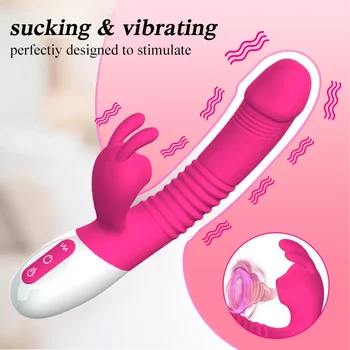 Big Rabbit Clitorals Sucking Vibrator for Women G Spot Anal Vaginal Stimulator Heating Realistic Vibrating Dildo Adult Sex Toys 2