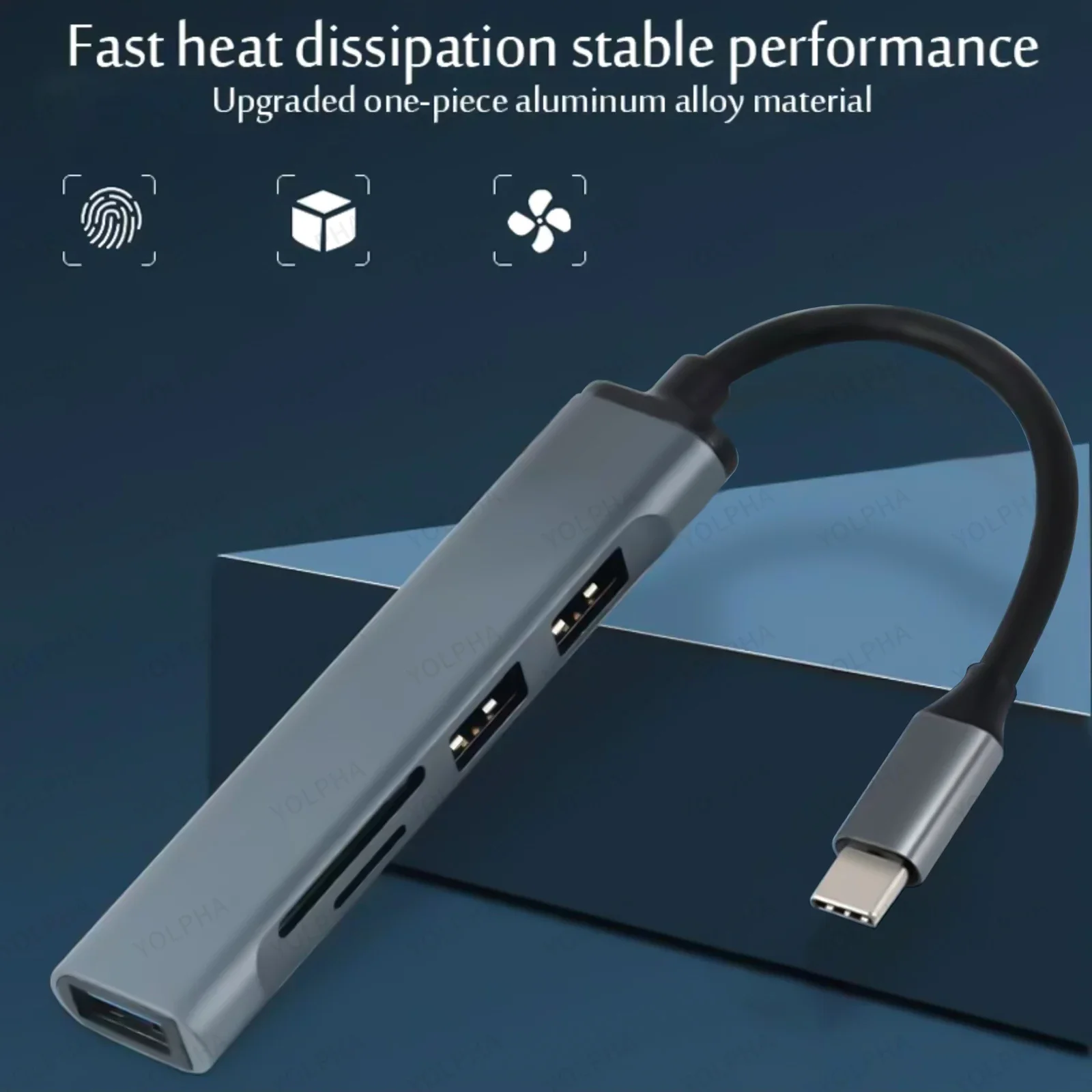 5 In 1 Usb Hub Sd Tf Card Memory Card Reader OTG Adapter High Speed Multiport Macbook Computer Usb 3.0 2.0 Hub Splitter usb hub adapter memory card reader usb port adaptor usb hub converter cable converter