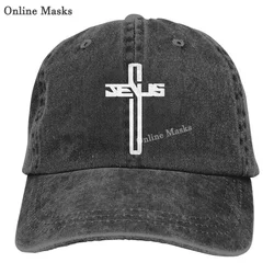 Men's & Women's Christian Jesus Cross Baseball Cap Vintage Washed Adjustable Funny Dad Hat