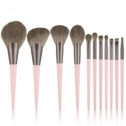 Luxurious Pink Makeup Kit: Complete Brush Set with Beauty Blender - Perfect Gift (11pcs)