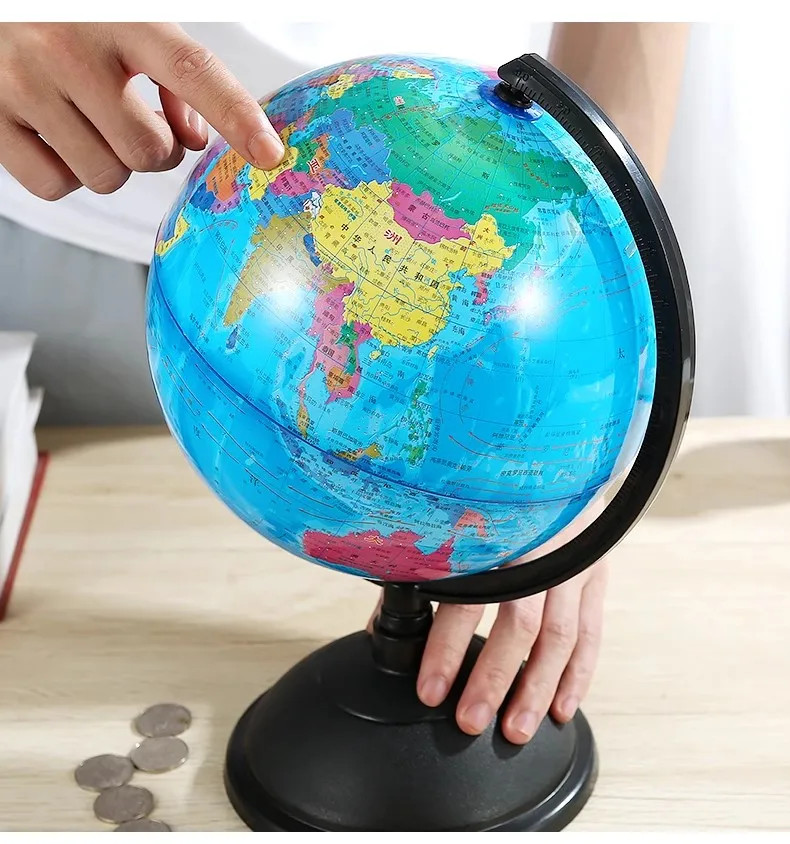 Cartoon World Earth Globe Piggy Bank Mini Money Box Safety Terrarium Coins Cash box Deposit Saving Box for Children Kids Gift 3