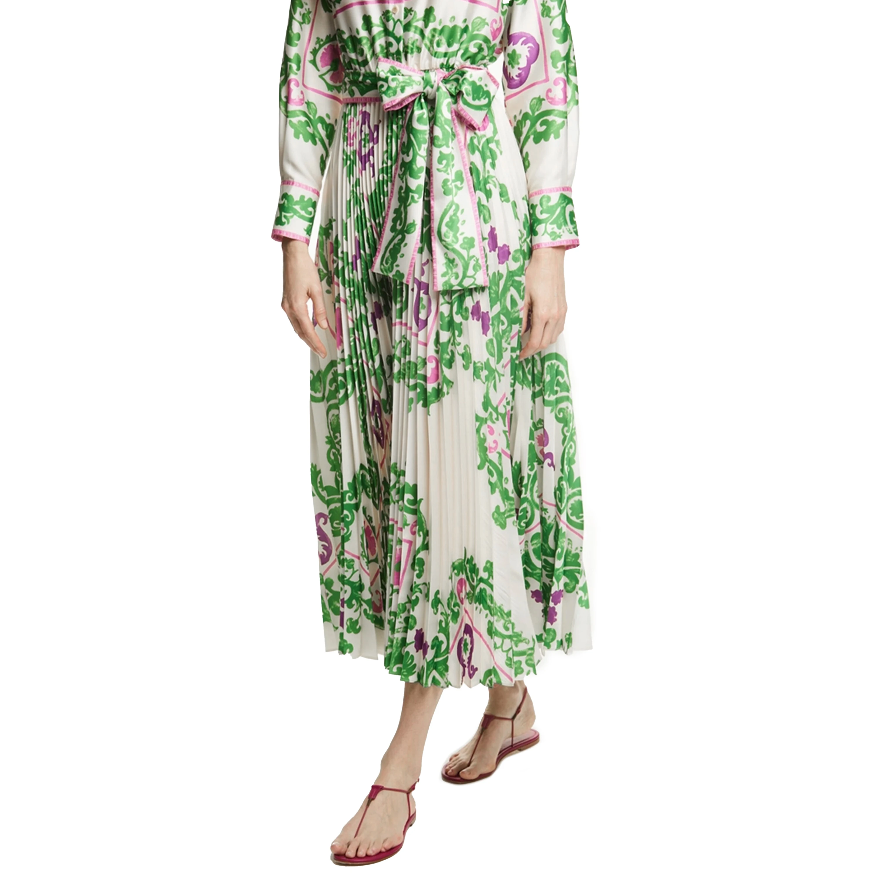 فساتين CHCH النسائية الأنيقة المطبوعة بأربطة ورقبة...