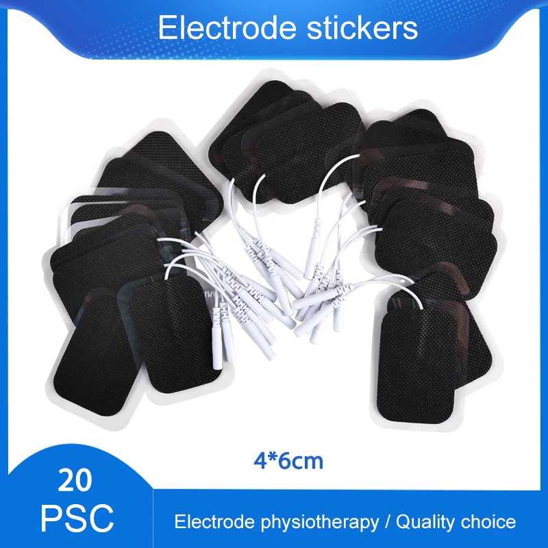 

20pcs Electrode Pads Tens EMS Nerve Muscle Stimulator Electrode Pads Gel for Acupuncture Physiotherapy 2mm Plug Machine Patch