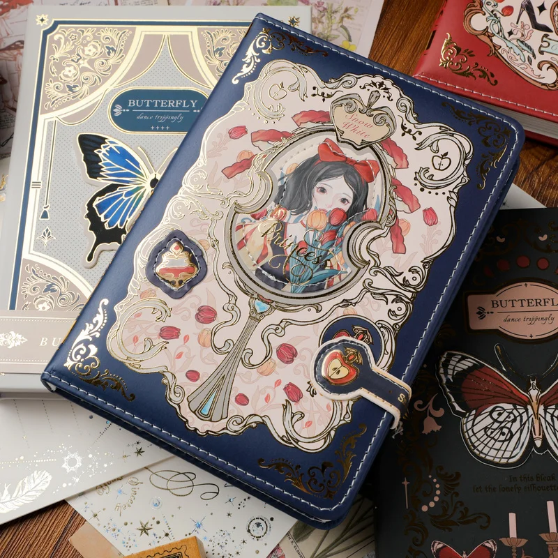 Livro de Fivela Magnética de Nota Gótica a5 Hand Ledger Alto Valor Requintada Arte Retro Pequena Personalidade Presentes Criativos Novo - Imagem 4