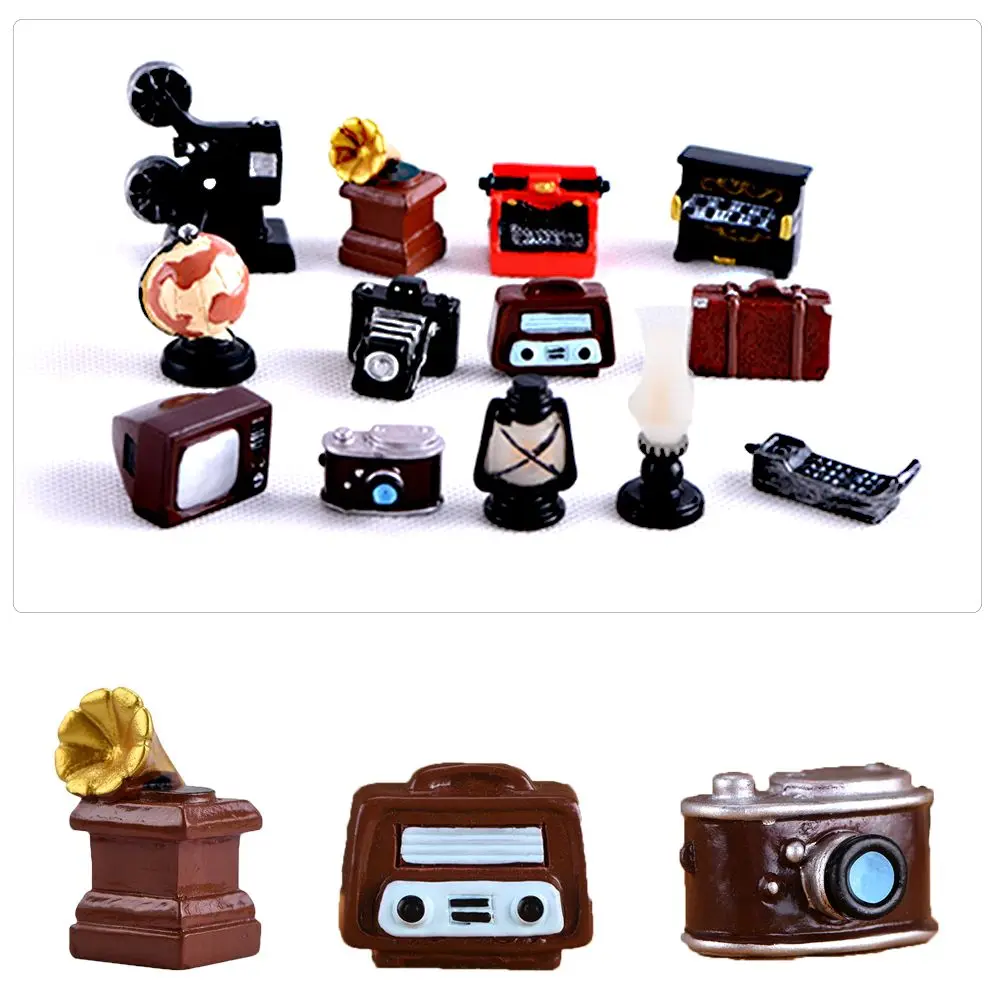 Resin Mini Piano Figurine Home Decor Ornament