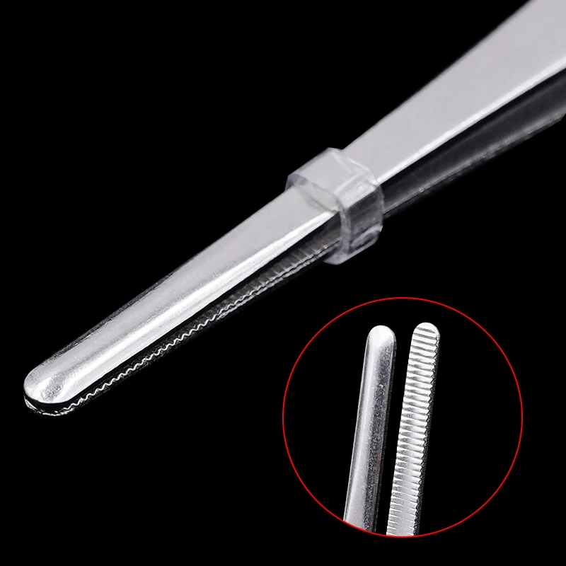 Veterinary Stainless Steel Surgical Tweezers Forceps Heat Resistant Straight Tweezers 14/16/18/20/24Cm Farm Animals Tools 4
