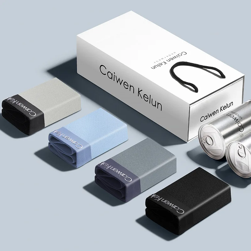 Caiwen Kelun New Summer Men's Panties Sexy Men Underwear Boxer Briefs Ice Silk Seamless Ultra-thin Breathable Trend Boxer Shorts