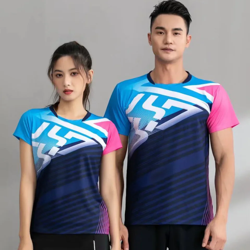 Tennis Badminton T-shirts Uniform Men Women Quick Dry Sports Table Tennis Jersey Clothes Summer Volleyball Ping Pong Shirts Tops