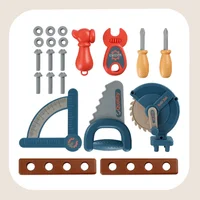 New Gifts 3-in-1 Kids' Toolbox Engineer Simulation Repair Tools Pretend Toy Set with Drill Screwdriver Tool Kit Play Toy Box 2