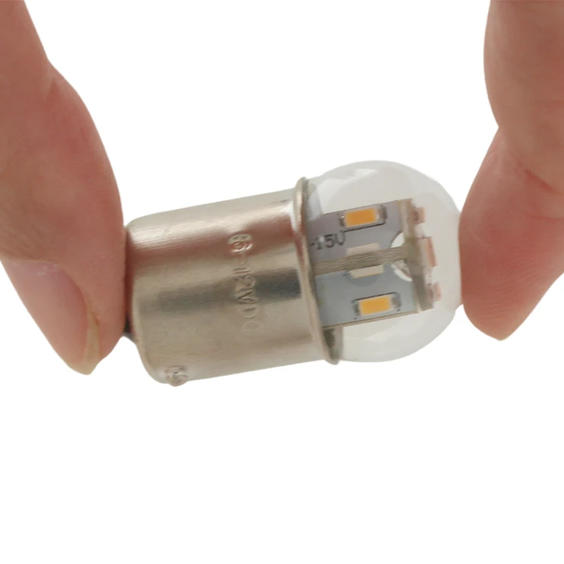2개 앰플러 LED 자동차 실내등 P21W 1156 BA15S 6v12v 1.5W S25 캔버스 자동차 방향지시등 오토바이 테일 브레이크 전구