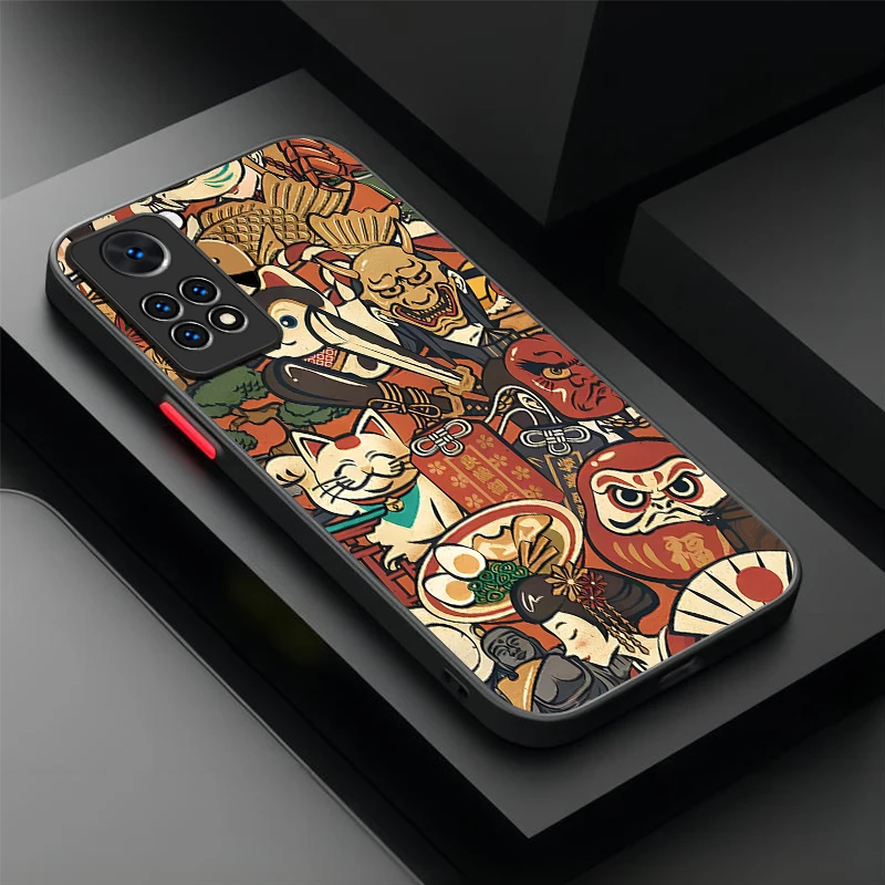 Ukiyo-e Samurai Sea Wave Design Phone Case