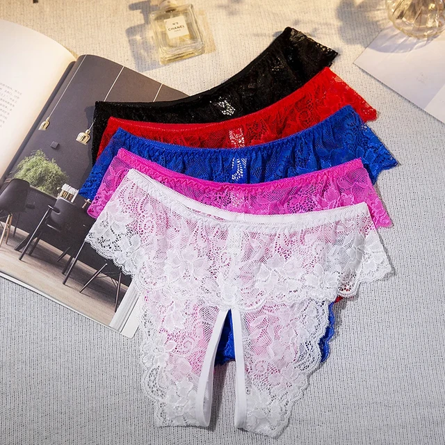 Open Crotch Panties For Sex Sexy Women Personalized Lace Transparent Underwear  Lingerie Custom Cortchless Thongs Christmas Gift - AliExpress