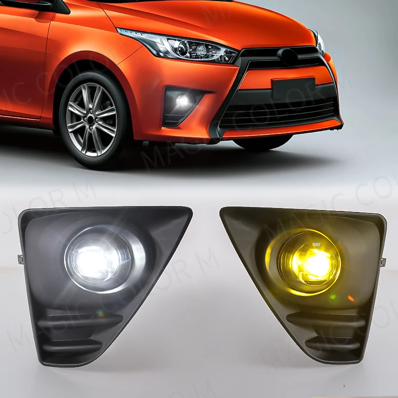 CarFogLampDaytimeRunningLightWaterproofForToyotaYarisHatchback2014201520162017