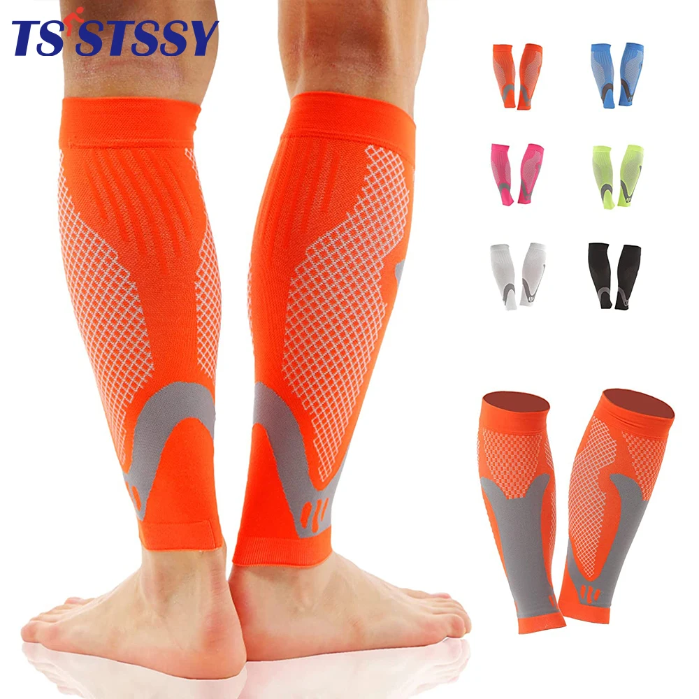 1Pair Calf Compression Sleeves Men Women Leg Sleeve Shin Splint Support for  Leg Cramp Relief,Running,Football,Basketball,Sports