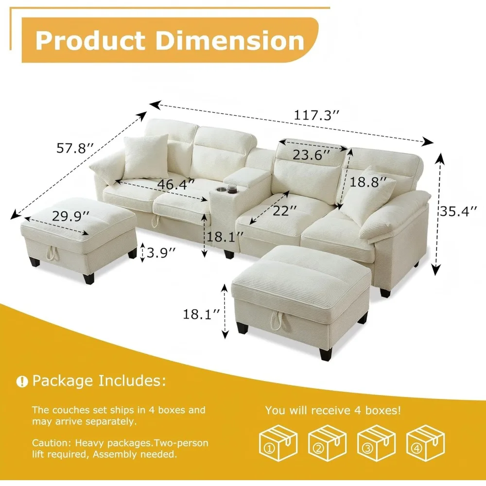 GUANGBAI U Shaped Cloud Couch image 2
