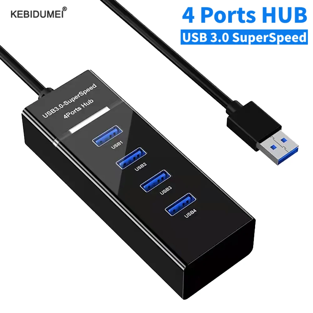 Usb 3.0 Hub Usb Splitter 4 Porte Hub Usb 3.0 Usb 2.0 Hub Usb Switch Adattatore Usb Multi Porte Ad Alta Velocità Per Computer Portatile