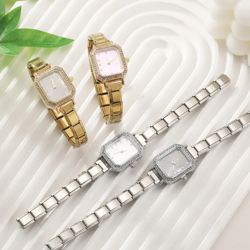 Y2k Mode Buntes Edelstahl-Armband mit Glänzenden Zirkonia für Männer und Frauen als Geburtstagsgeschenk oder DIY-Schmuck – Detail 8
