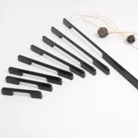 ยาว 1 เมตรลิ้นชักสีดําทองตู้ครัวจับห้องนอนจับสําหรับ Dresser ตู้เสื้อผ้าตู้เสื้อผ้าจับเฟอร์นิเจอร์ฮาร์ดแวร์ 3